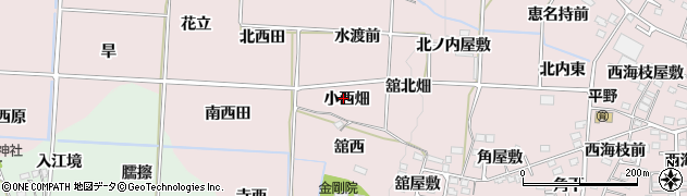 福島県福島市飯坂町平野（小西畑）周辺の地図