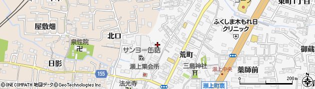 福島県福島市瀬上町幸町周辺の地図