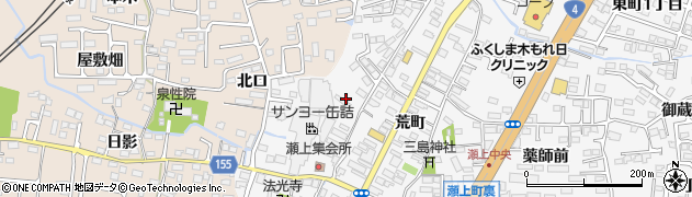 福島県福島市瀬上町（幸町）周辺の地図
