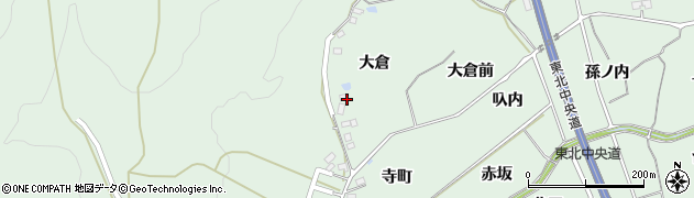 福島県福島市大笹生（大倉）周辺の地図
