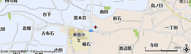 福島県福島市下飯坂黒木宮2周辺の地図