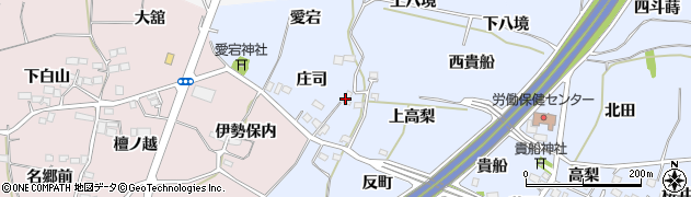福島県福島市沖高上高梨周辺の地図
