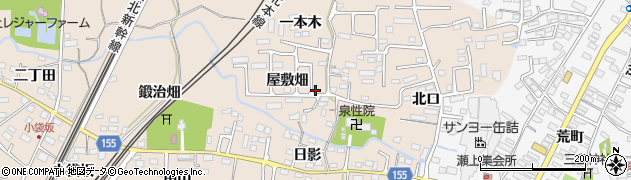 福島県福島市宮代（屋敷畑）周辺の地図