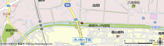 沖川橋周辺の地図