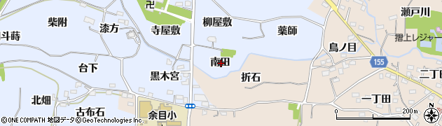 福島県福島市下飯坂南田周辺の地図