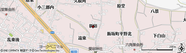 福島県福島市飯坂町平野（新田）周辺の地図