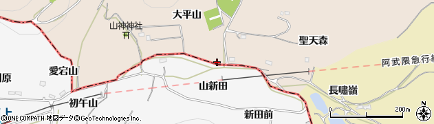 福島県伊達市箱崎（大平山）周辺の地図