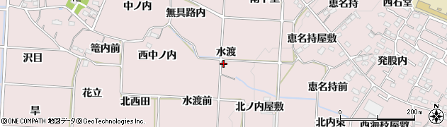 福島県福島市飯坂町平野（水渡）周辺の地図