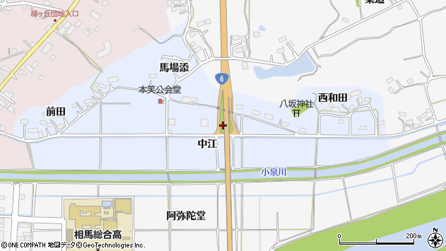 〒976-0024 福島県相馬市本笑の地図