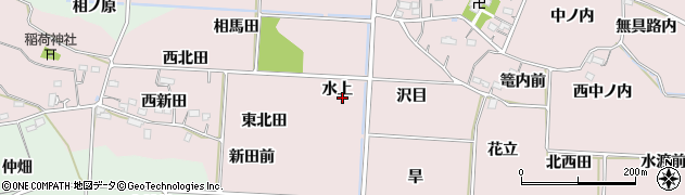 福島県福島市飯坂町平野（水上）周辺の地図