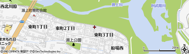 福島県福島市瀬上町（東町３丁目）周辺の地図