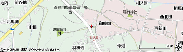 福島県福島市大笹生羽根通71周辺の地図