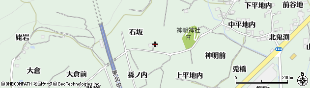 福島県福島市大笹生（石坂）周辺の地図