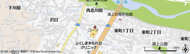 福島県福島市瀬上町町尻周辺の地図