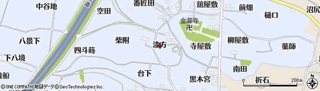 福島県福島市下飯坂漆方周辺の地図