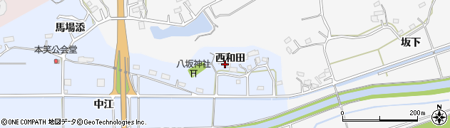 福島県相馬市本笑（西和田）周辺の地図