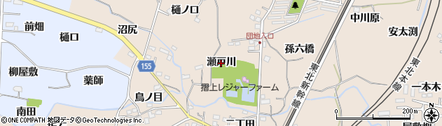 福島県福島市宮代（瀬戸川）周辺の地図