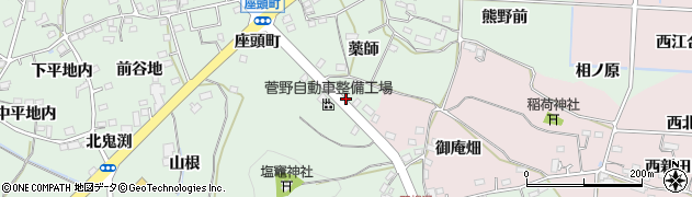 福島県福島市大笹生（北向）周辺の地図