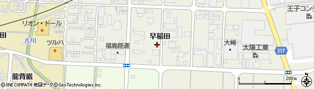 福島県伊達市保原町（早稲田）周辺の地図
