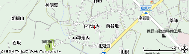 福島県福島市大笹生（下平地内）周辺の地図
