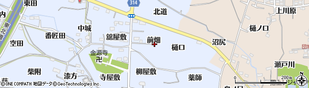 福島県福島市下飯坂前畑周辺の地図