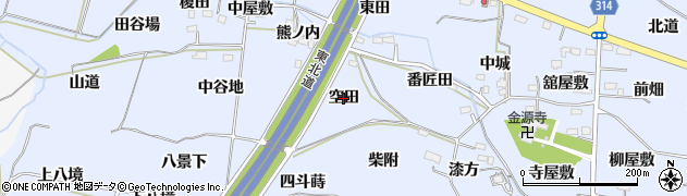 福島県福島市下飯坂（空田）周辺の地図