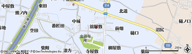福島県福島市下飯坂（舘屋敷）周辺の地図