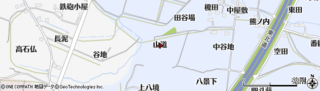 福島県福島市下飯坂（山道）周辺の地図