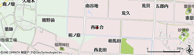 福島県福島市飯坂町平野（西江合）周辺の地図