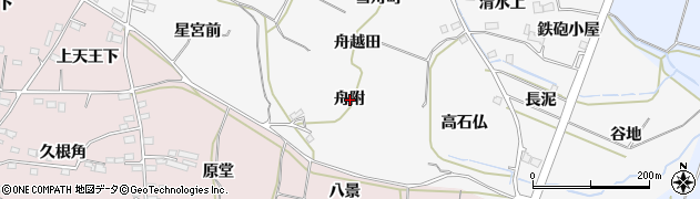 福島県福島市飯坂町舟附周辺の地図