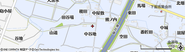 福島県福島市下飯坂中谷地10周辺の地図