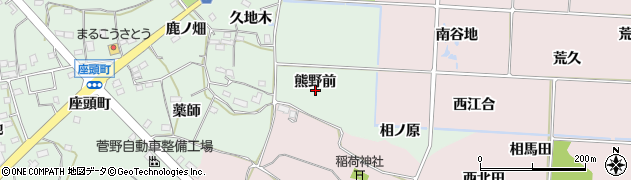 福島県福島市大笹生（熊野前）周辺の地図