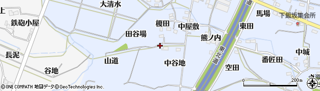 福島県福島市下飯坂中谷地14周辺の地図