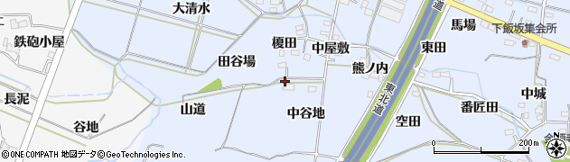 福島県福島市下飯坂中谷地13周辺の地図