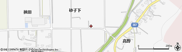 福島県伊達市保原町柱田（砂子下）周辺の地図