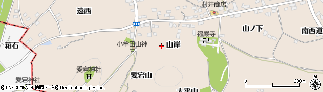 福島県伊達市箱崎山岸周辺の地図