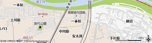 福島県福島市宮代（一本松）周辺の地図