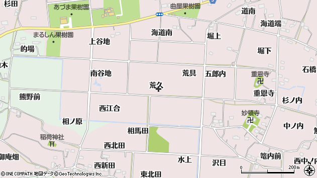 〒960-0231 福島県福島市飯坂町平野の地図
