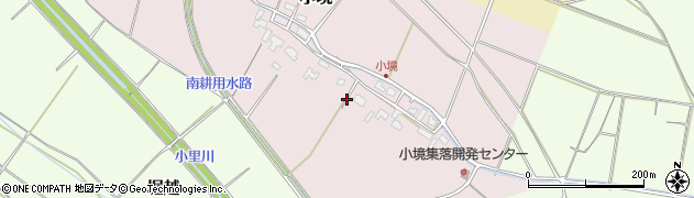 新潟県阿賀野市小境周辺の地図