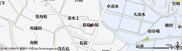 福島県福島市飯坂町鉄砲小屋周辺の地図