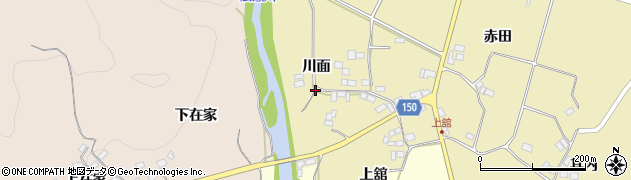 福島県伊達市霊山町泉原川面周辺の地図