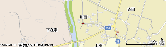 福島県伊達市霊山町泉原（川面）周辺の地図