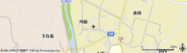 福島県伊達市霊山町泉原川面22周辺の地図