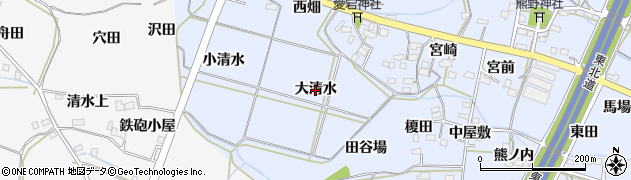 福島県福島市下飯坂（大清水）周辺の地図