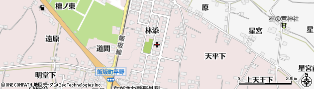福島県福島市飯坂町平野林添周辺の地図