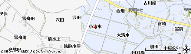 福島県福島市下飯坂小清水周辺の地図