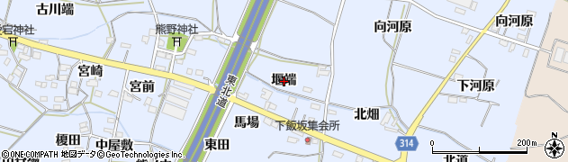 福島県福島市下飯坂堰端周辺の地図