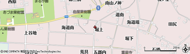 福島県福島市飯坂町平野堀上周辺の地図