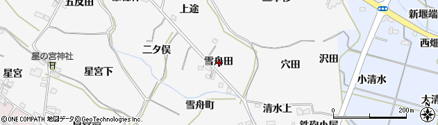 福島県福島市飯坂町（雪舟田）周辺の地図