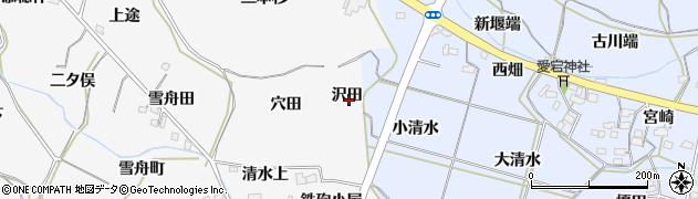 福島県福島市飯坂町（沢田）周辺の地図